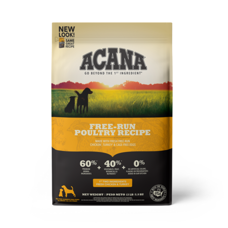 Acana Dog Dry GF Poultry Free-Run 13# - Southeast Pet Online Ordering