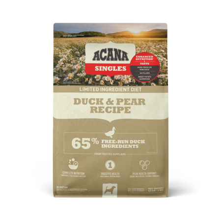 Acana Dog Dry GF Singles Duck & Pear 4.5# - Southeast Pet Online Ordering