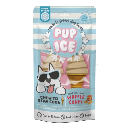 Ethical Dog Treat Pup Ice Waffle Cone Vanilla Peanut Butter 2 Pk ...