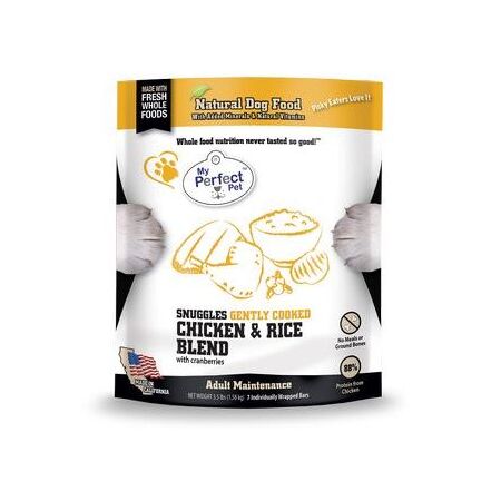 My Perfect Pet Dog Frozen Gently Cooked Chicken & Rice 3.5# Snuggle's ...