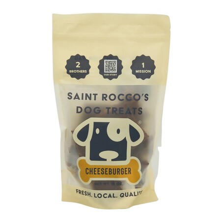 Saint Rocco's Dog Treat Cheeseburger 16 oz - Southeast Pet Online Ordering