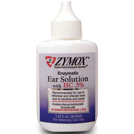 Zymox Ear Solution 1.25 oz Bottle with .5% Hydrocortisone - Southeast ...