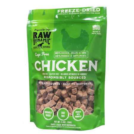 Raw Dynamic FD Dog Food Chicken 14 oz - Southeast Pet Online Ordering
