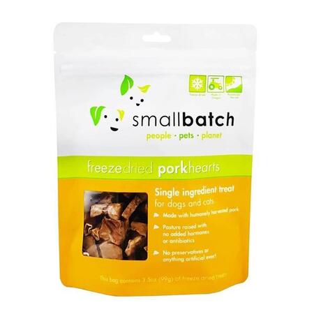 Small Batch FD Hearts Pork 3.5 oz - Southeast Pet Online Ordering