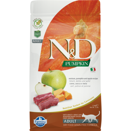 Farmina Cat Dry PUMPKIN GF Venison & Apple 3.3# - Southeast Pet Online ...