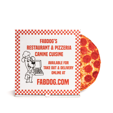 Fab Dog Toy Foodies Pizza Super Squeaker 10