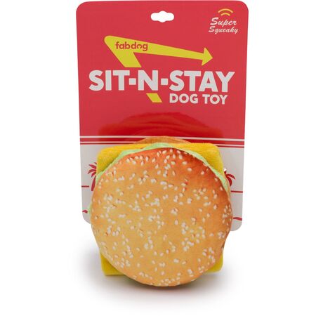 Fab Dog Toy Sit N Stay Cheeseburger - Southeast Pet Online Ordering