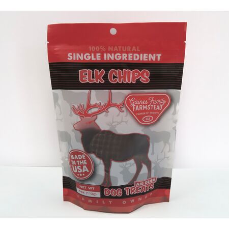 Gaines Family Dog Treat Elk Chips 4 oz - Southeast Pet Online Ordering