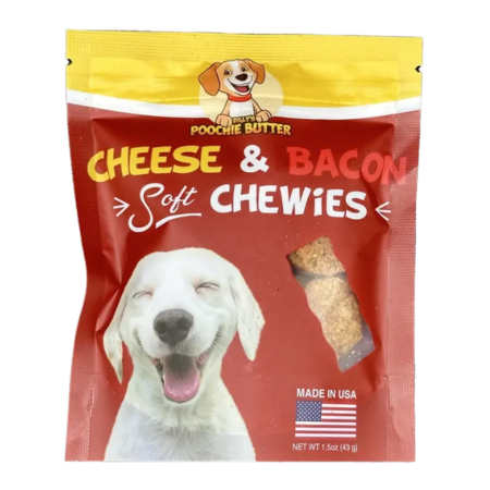 Poochie Butter Dog Treat Soft Chewies Bacon Cheese 1.5 oz - Southeast ...
