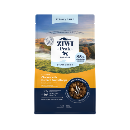 ZIWI Peak Dog Food Steam Dried Chicken w/ Orchard Fruits 1.8